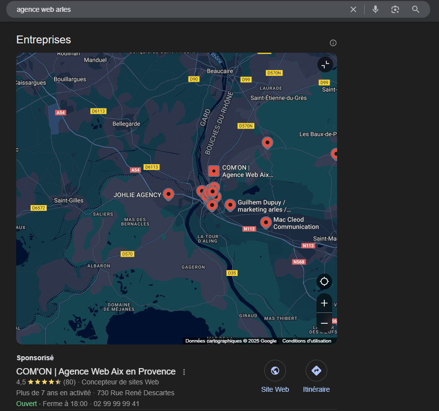 Le SEO local : La carte Google